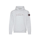 Ravens Curved Felt Logo Applique Hoodie - Adult
