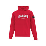 Ravens Curved Felt Logo Applique Hoodie - Adult
