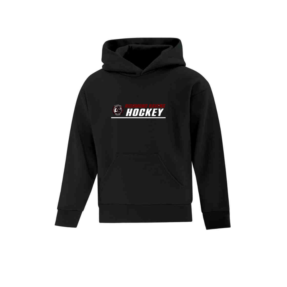 Ravens Hockey Hoodie with Printed Logo - Youth