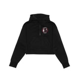 Ravens Drop Shoulder 1/2 Zip Hoodie - Cropped - Embroidered Left Chest Logo