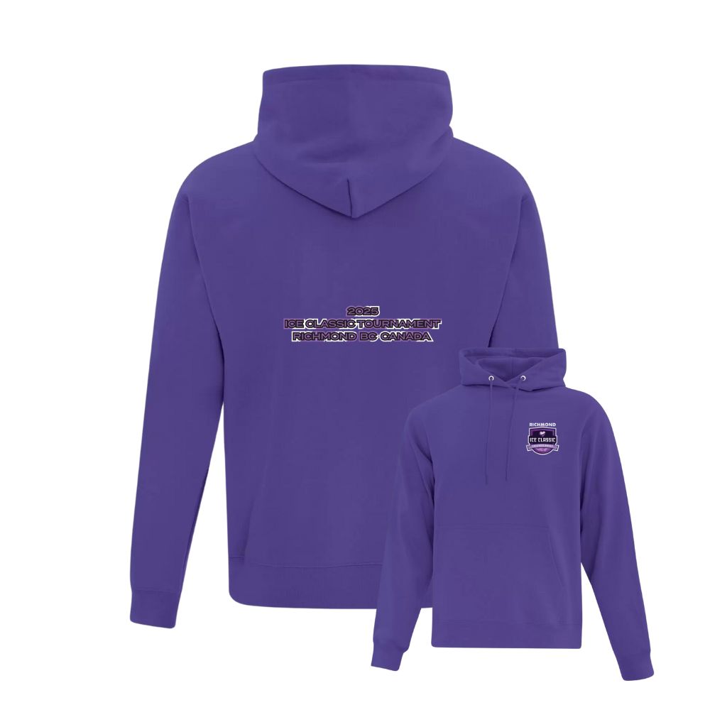 Richmond Ice Classic Left Chest Purple Logo Hoodie - Adult