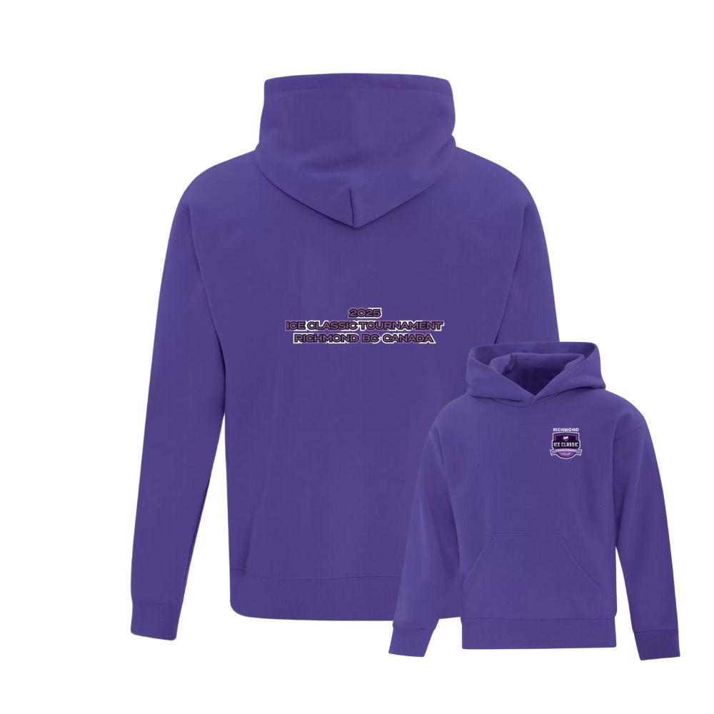 Richmond Ice Classic Left Chest Purple Logo Hoodie - Youth