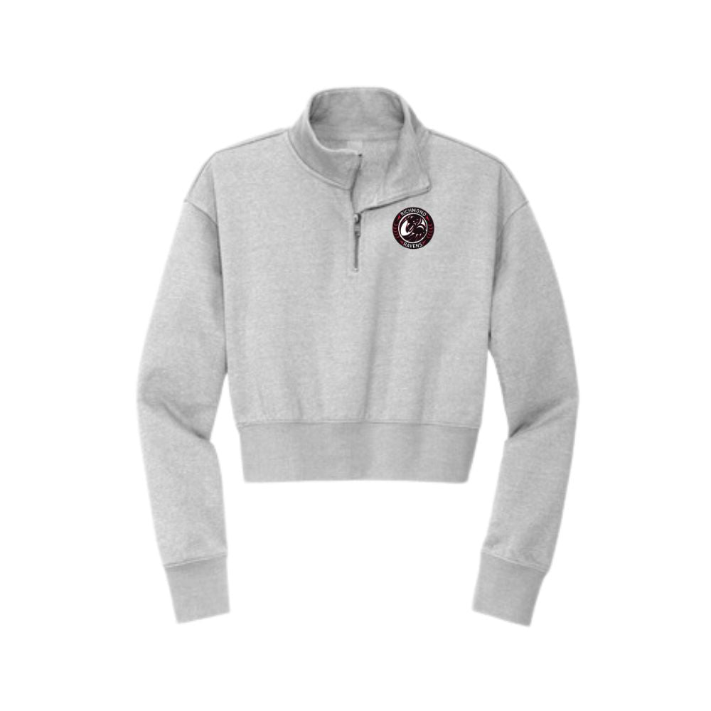 Ravens Crop 1/2 Zip - Ladies