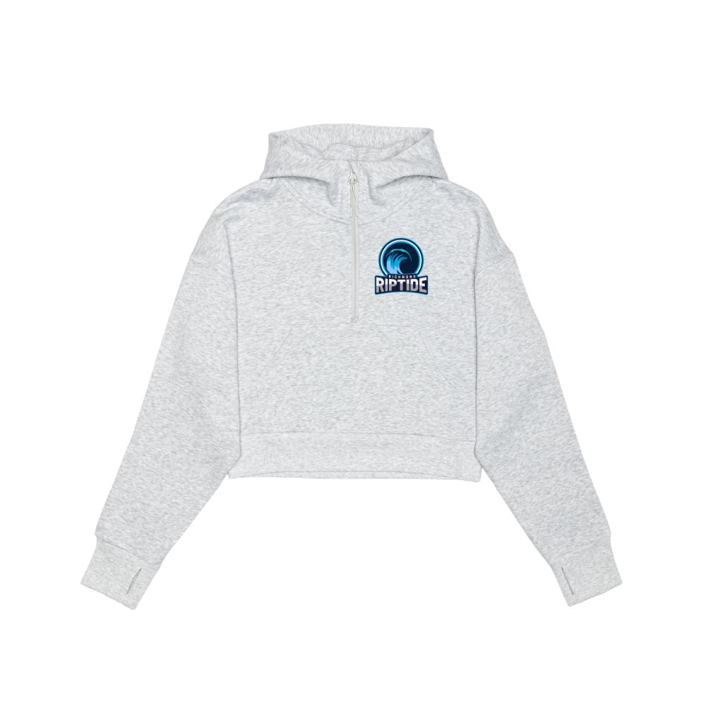 Riptide Drop Shoulder 1/2 Zip Hoodie - Cropped