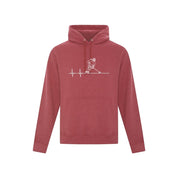 Heart Beat Player Ringette Hoodie - Adult
