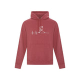 Heart Beat Player Ringette Hoodie - Adult