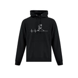 Heart Beat Player Ringette Hoodie - Adult