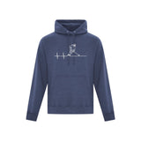 Heart Beat Player Ringette Hoodie - Adult
