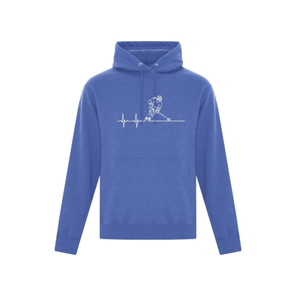Heart Beat Player Ringette Hoodie - Adult