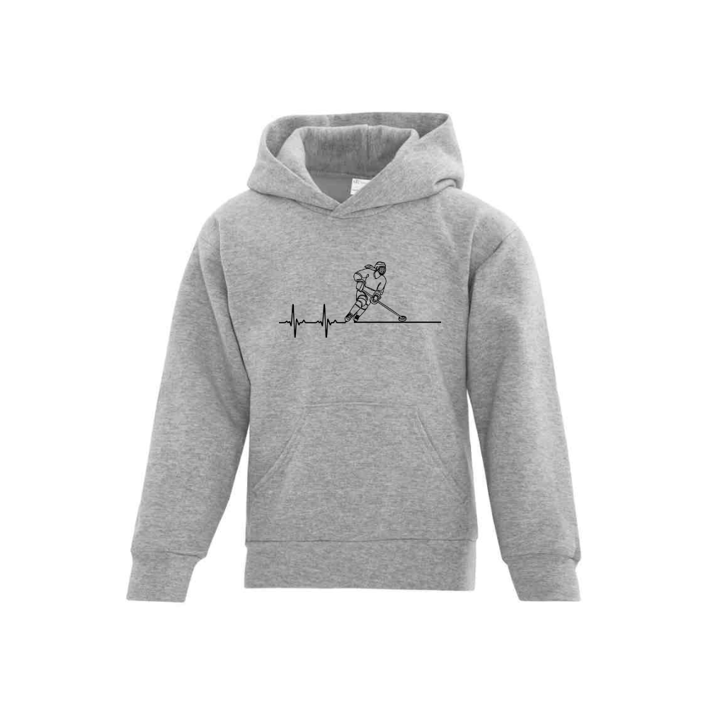 Heart Beat Player Ringette Hoodie - Youth