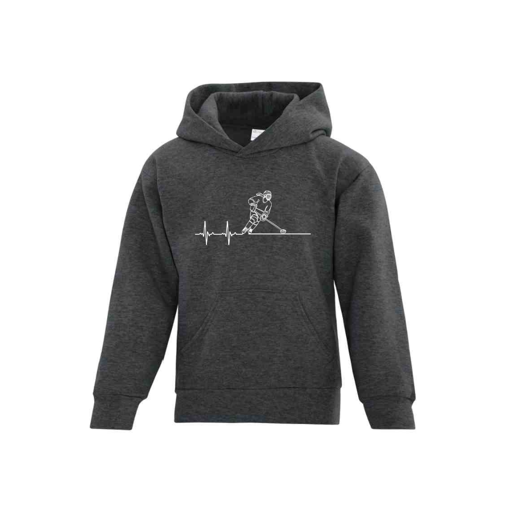 Heart Beat Player Ringette Hoodie - Youth