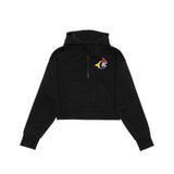 Ringette Zone East Drop Shoulder 1/2 Zip Hoodie - Cropped