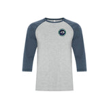 River Giants Left Chest Sturgeon Logo Baseball Tshirt - Youth