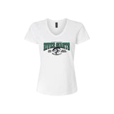 River Giants Full Front Sturgeon Logo Gildan 64V00L Ladies V-Neck Tshirt