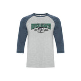 River Giants Full Front Sturgeon Logo Baseball Tshirt - Adult