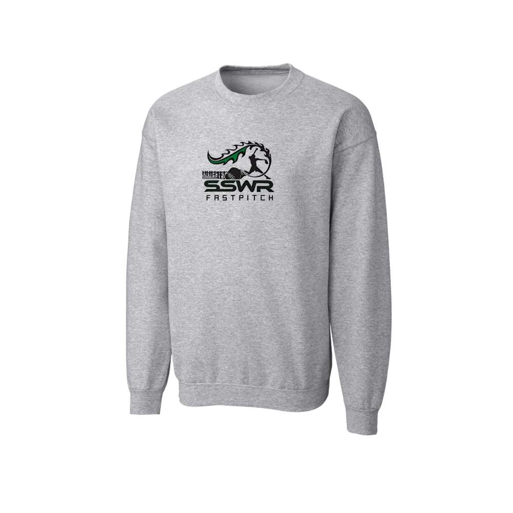 SSWR Fastpitch Crewneck Sweatshirt with Full Front Pressed Logo - Adult