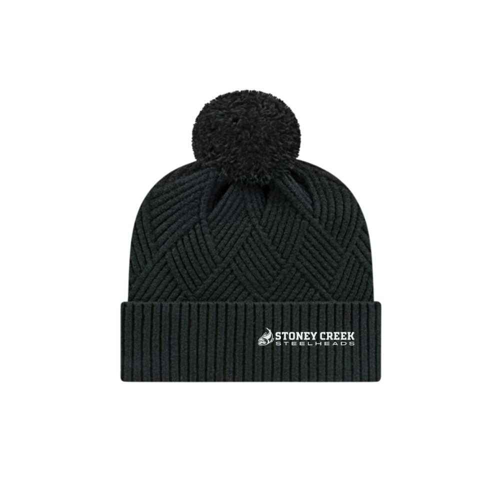 Stoney Creek Premium Diagonal Weave Pom Toque