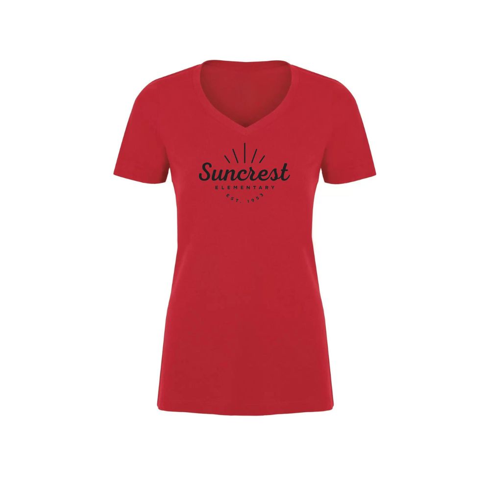Suncrest Elementary Ladies V-Neck Tee