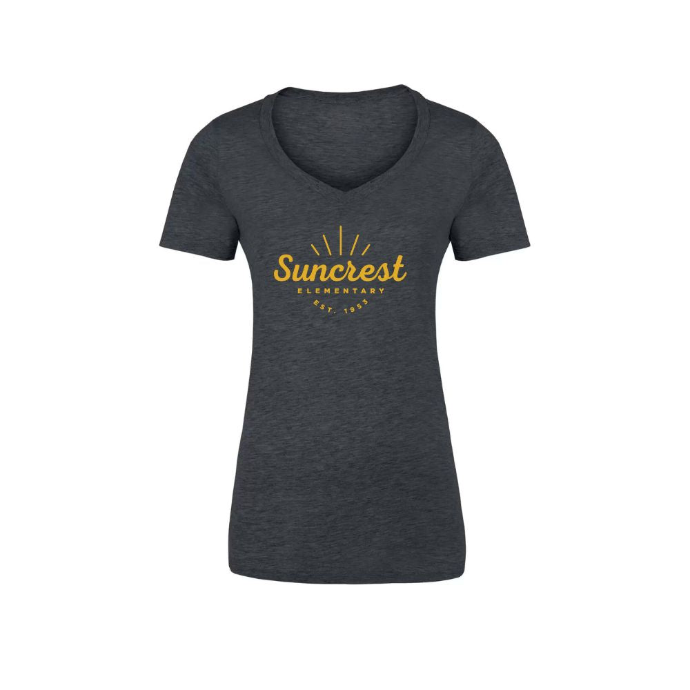 Suncrest Elementary Ladies V-Neck Tee