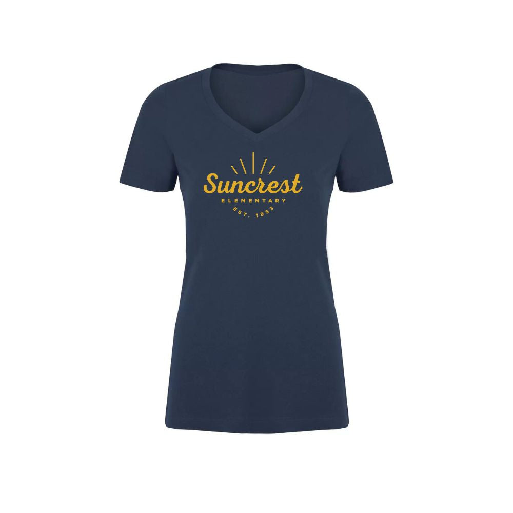 Suncrest Elementary Ladies V-Neck Tee