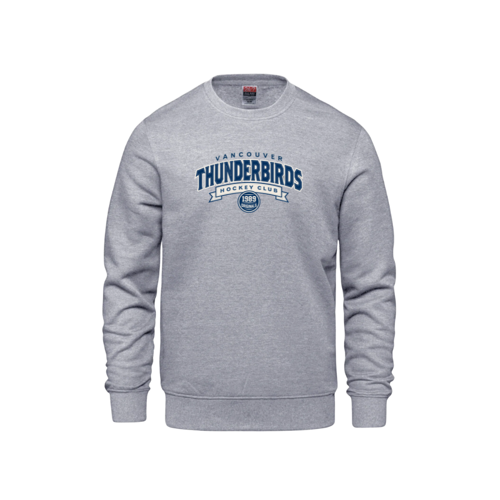 T-Birds CX2 Crewneck - Heritage Felt Applique Logo - Adult