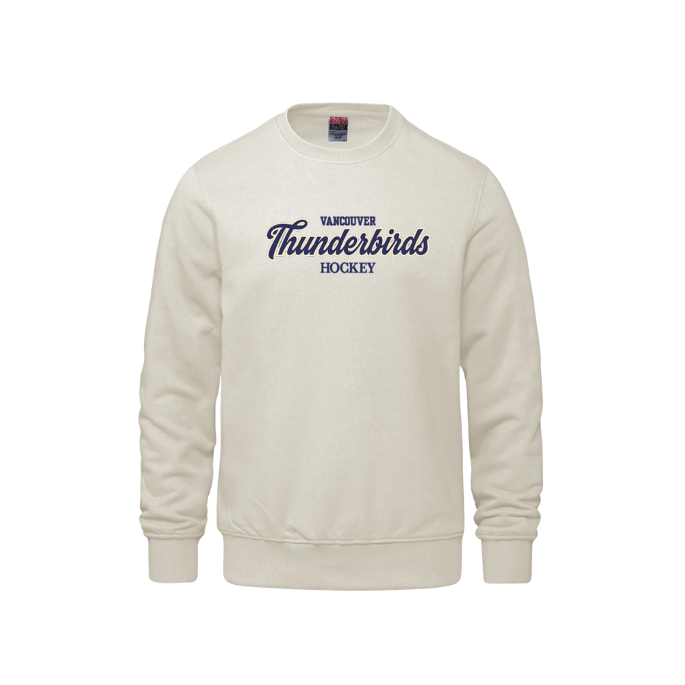 T-Birds CX2 Crewneck - Handwriting Felt Applique Logo - Adult