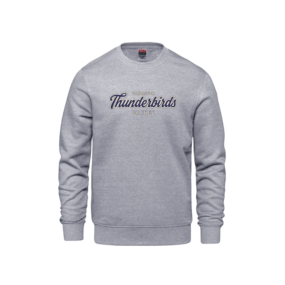T-Birds CX2 Crewneck - Handwriting Felt Applique Logo - Adult