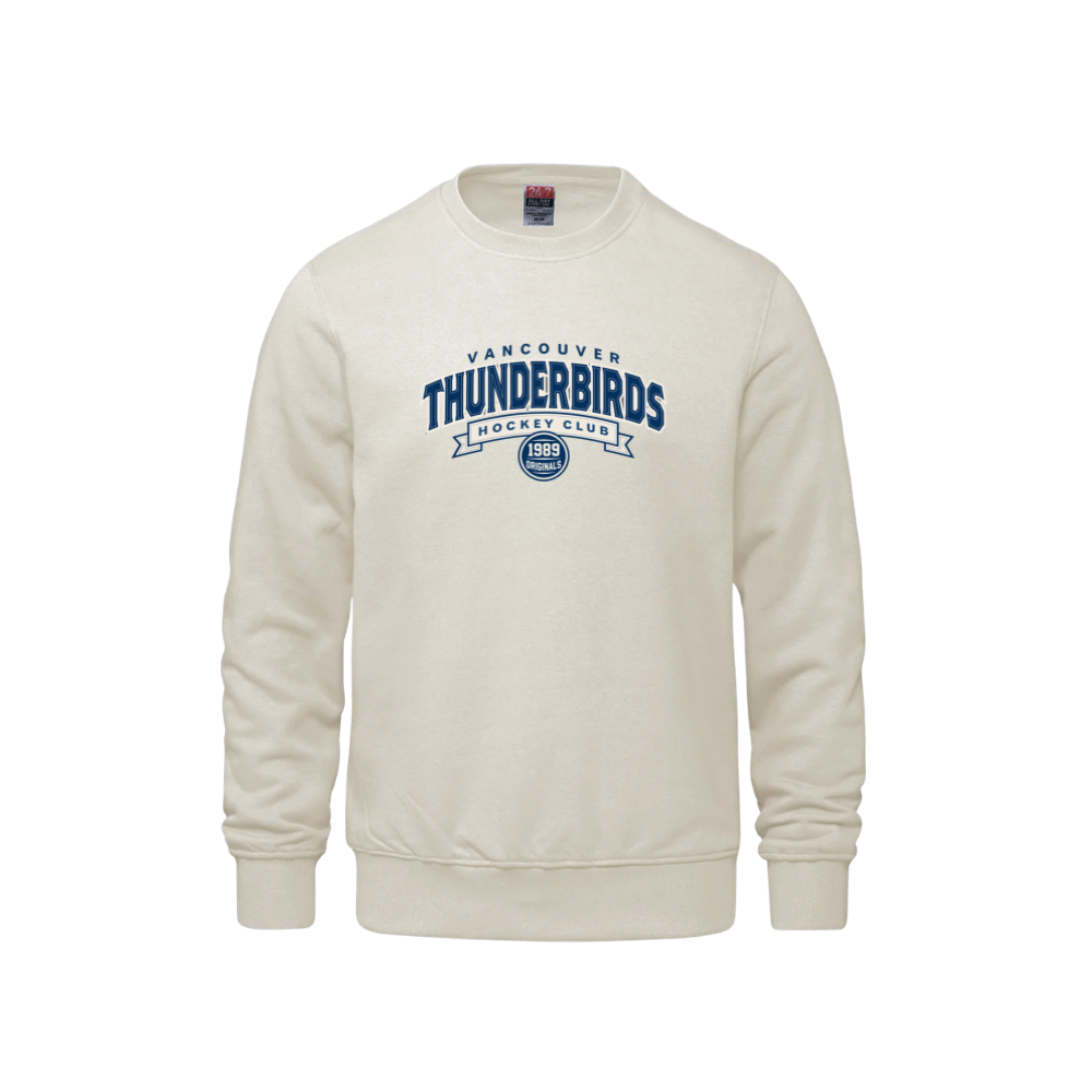 T-Birds CX2 Crewneck - Heritage Felt Applique Logo - Adult