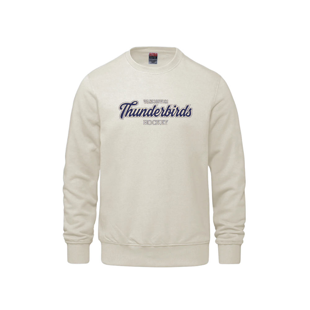 T-Birds CX2 Crewneck - Handwriting Felt Applique Logo - Adult