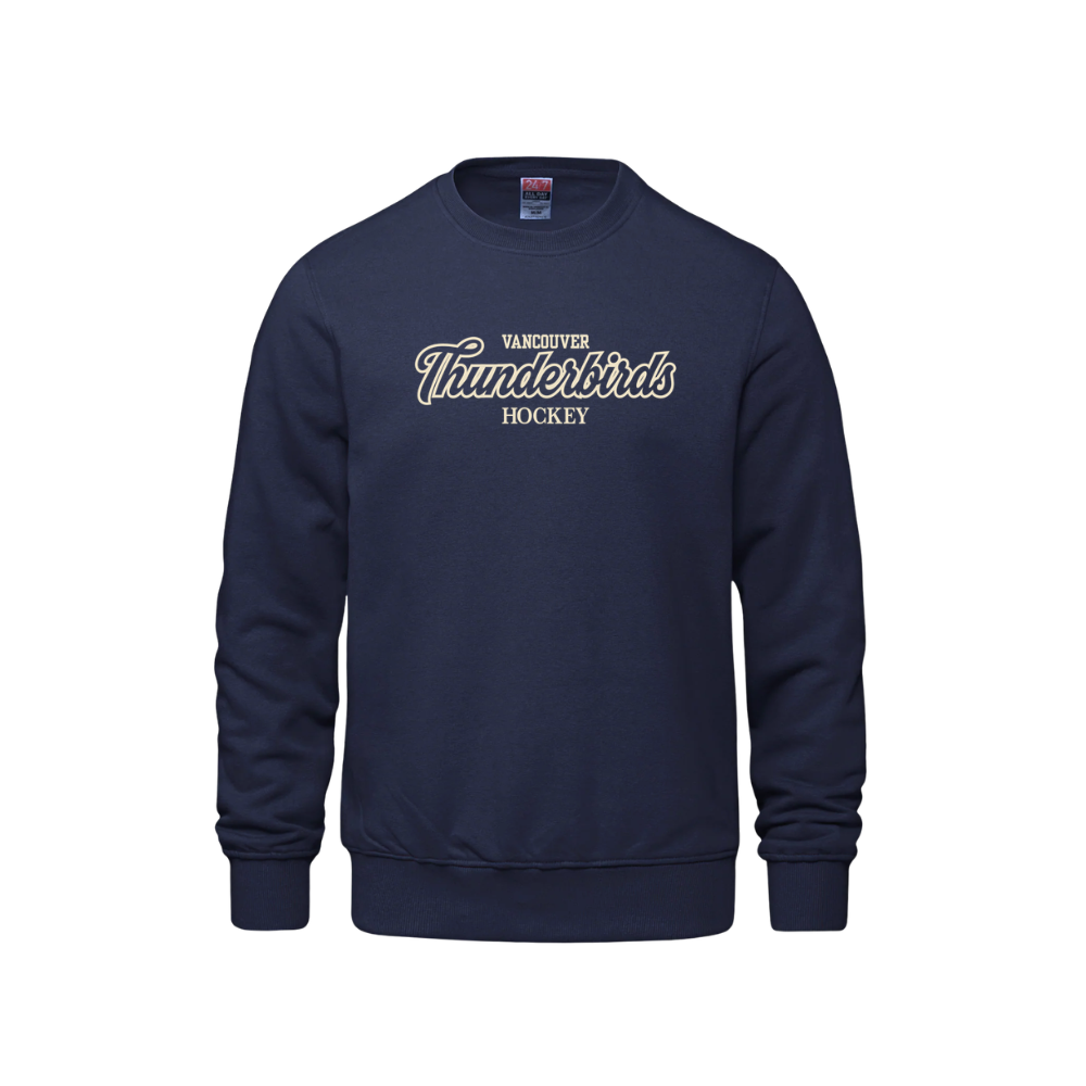 T-Birds CX2 Crewneck - Handwriting Felt Applique Logo - Adult