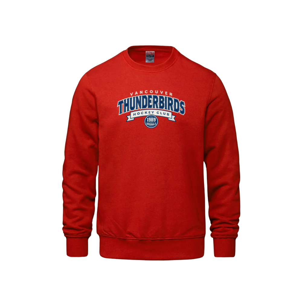 T-Birds CX2 Crewneck - Heritage Felt Applique Logo - Adult