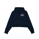 T-Birds Drop Shoulder 1/2 Zip Hoodie - Cropped - Association Logo - Ladies