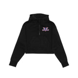 T-Birds Drop Shoulder 1/2 Zip Hoodie - Cropped - Ladies