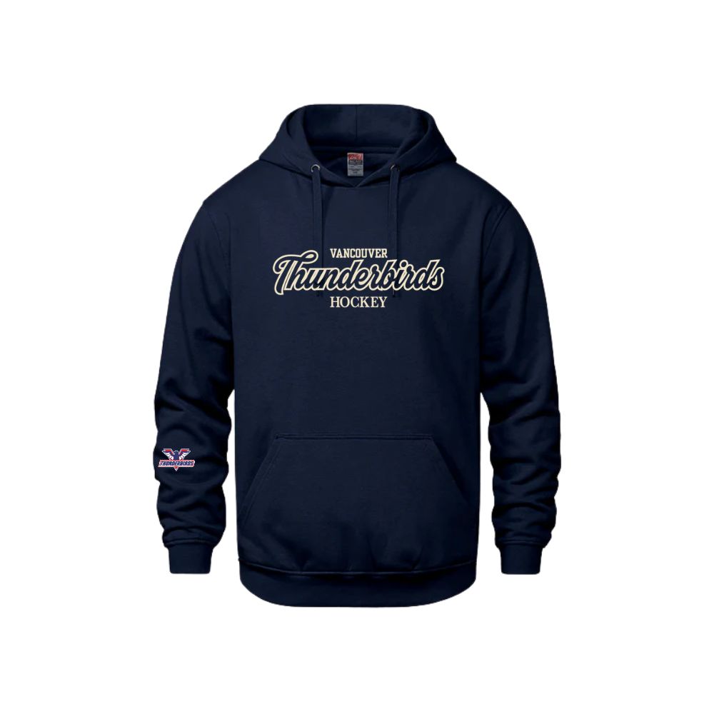 T-Birds CX2 Hoodie - Handwriting Felt Applique Logo and Cuff Logo - Adult