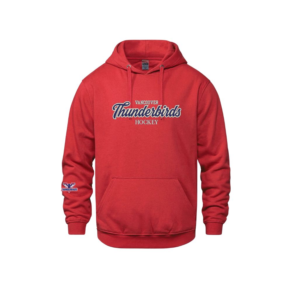 T-Birds CX2 Hoodie - Handwriting Felt Applique Logo and Cuff Logo - Adult