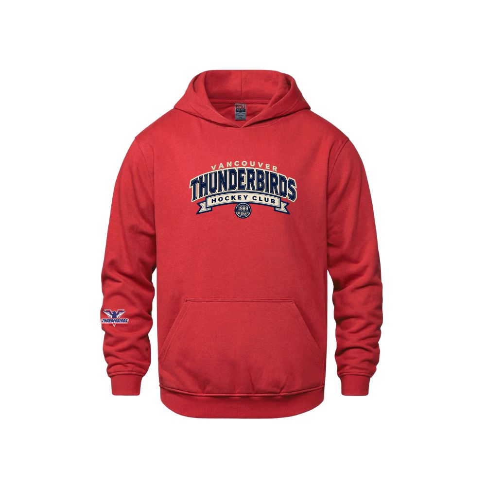 T-Birds CX2 Hoodie -  Heritage Felt Applique Logo & Cuff Logo - Youth