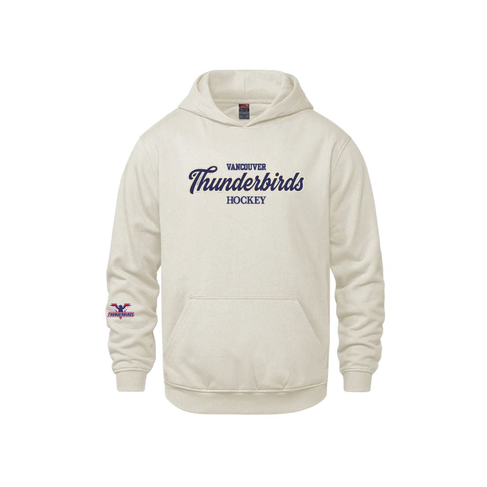 T-Birds CX2 Hoodie -  Handwriting Felt Applique Logo & Cuff Logo - Youth