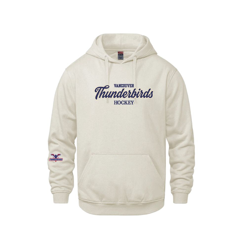 T-Birds CX2 Hoodie - Handwriting Felt Applique Logo and Cuff Logo - Adult