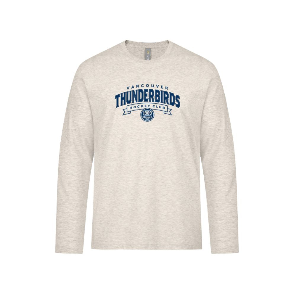 T-Birds 24Ever Ring Spun Cotton Long Sleeve Tee - Heritage Logo - Adult