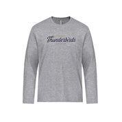 T-Birds 24Ever Ring Spun Cotton Long Sleeve Tee - Handwriting Logo - Adult