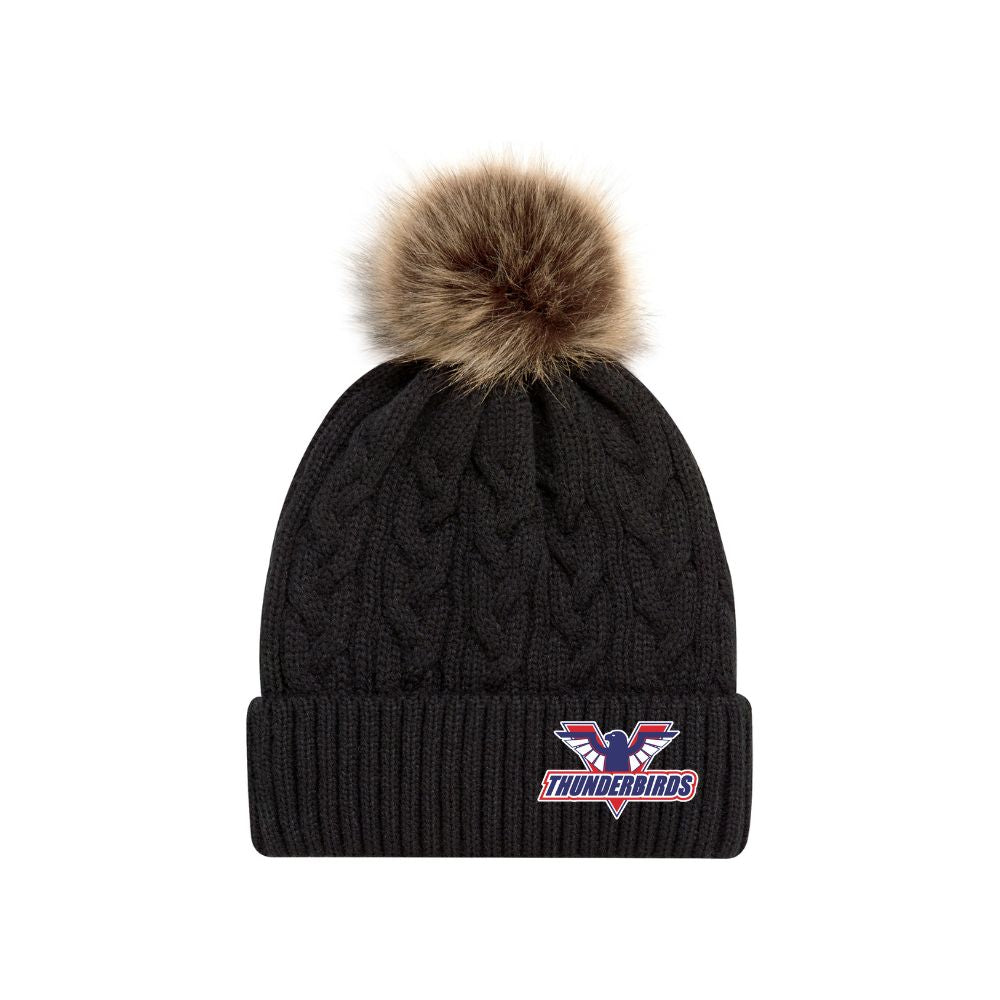 T-Birds 9L594L Faux Fur Pom Toque
