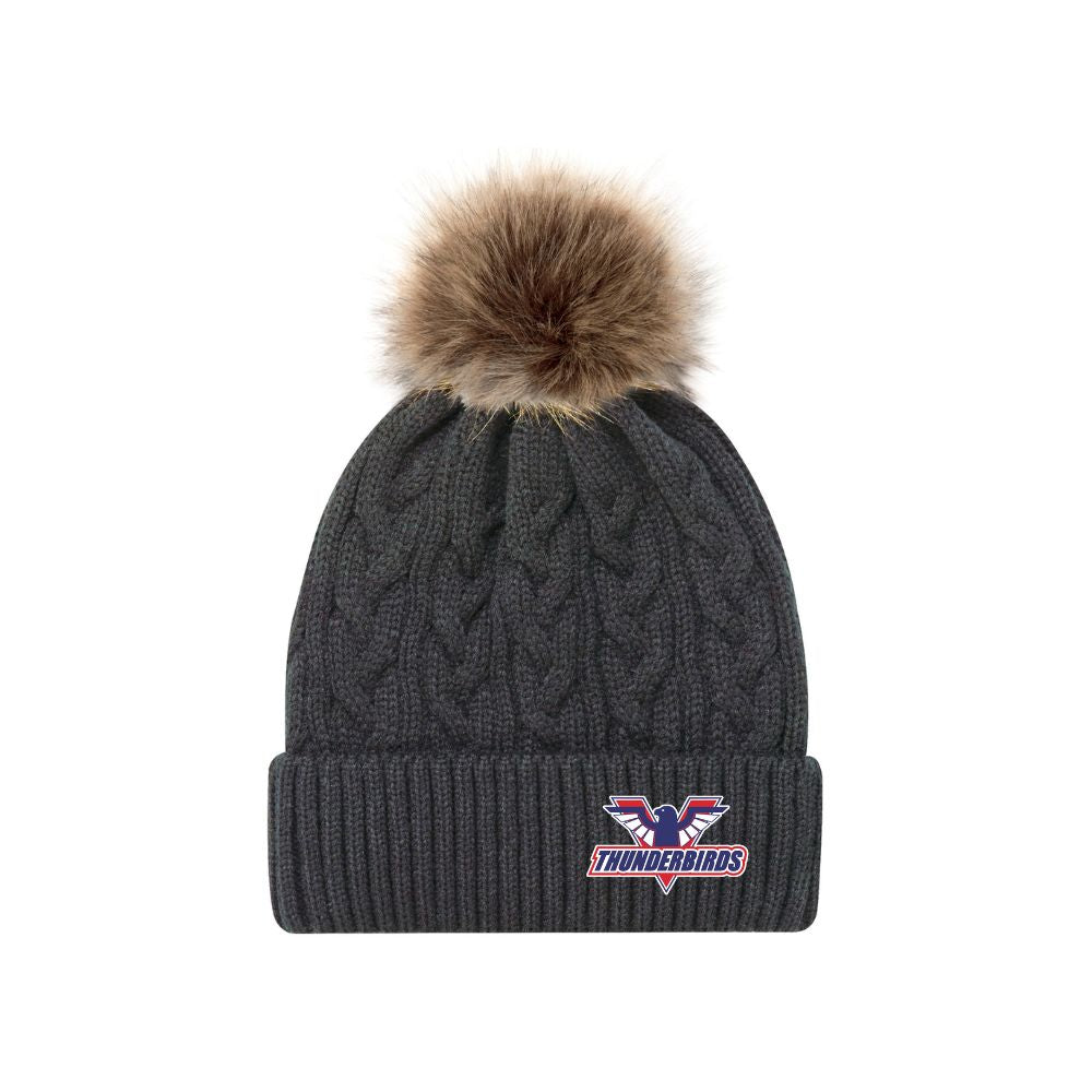 T-Birds 9L594L Faux Fur Pom Toque