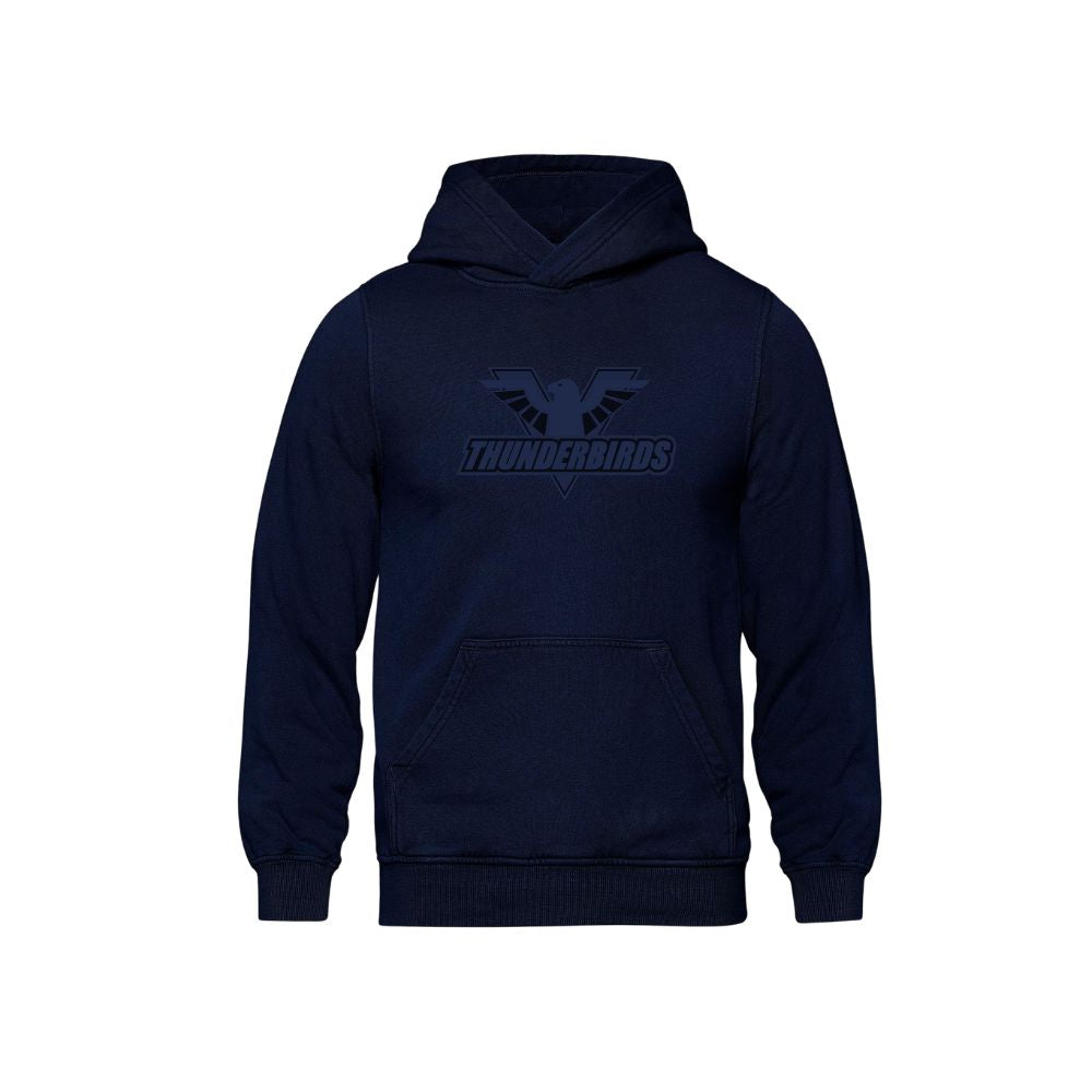 T-Birds Vintage Wash Hoodie - Embroidered Tone-on-Tone Logo - Adult