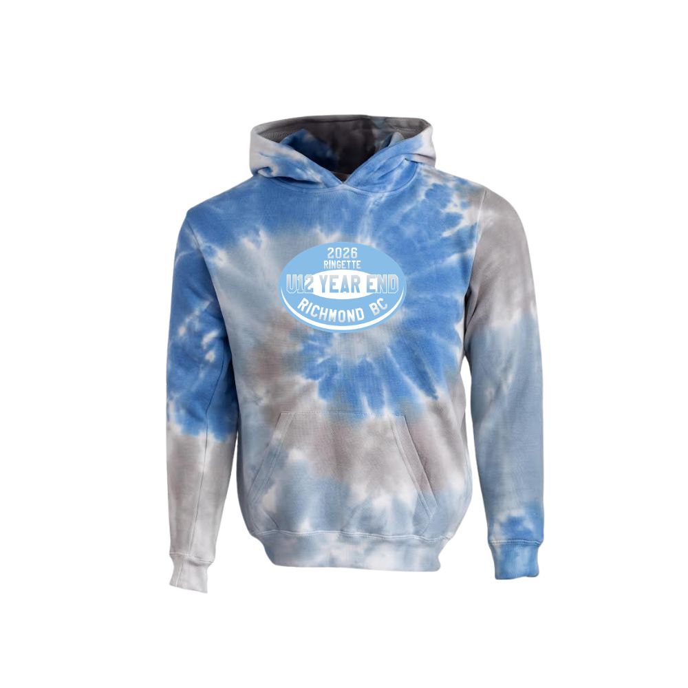 Ringette U12 Year End Print Logo Tie Dye Hoodie - Youth