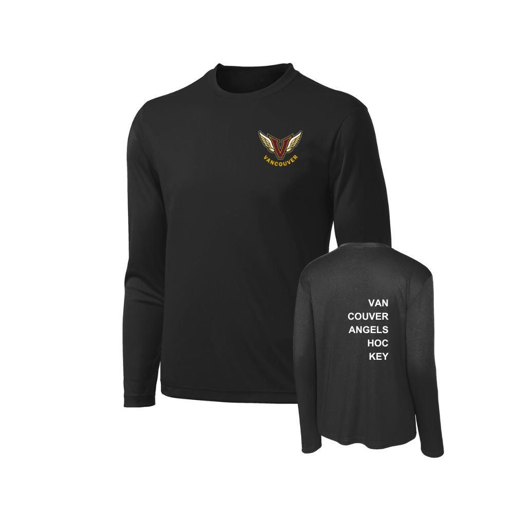 Angels Left Chest Logo Long Sleeve Dryfit - Youth