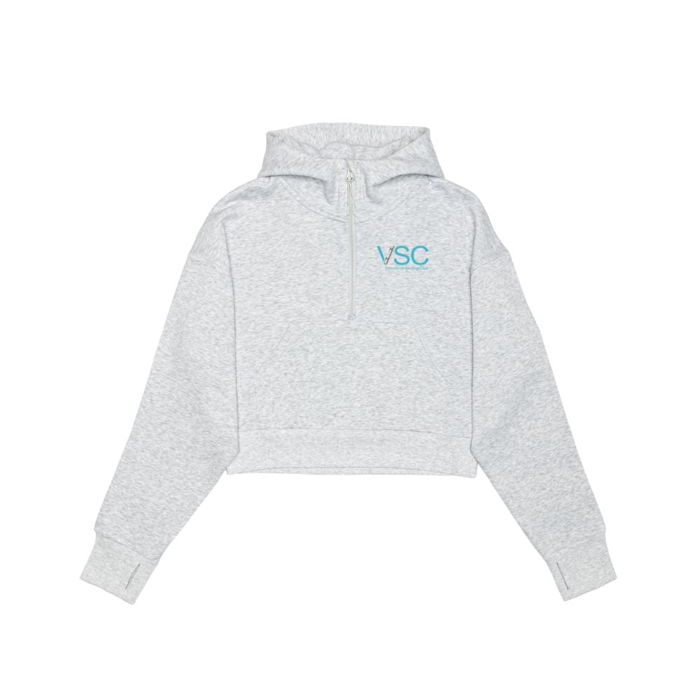 Vancouver Skating Club Drop Shoulder 1/2 Zip Cropped Hoodie