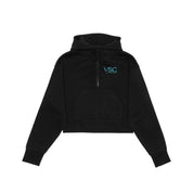 Vancouver Skating Club Drop Shoulder 1/2 Zip Cropped Hoodie