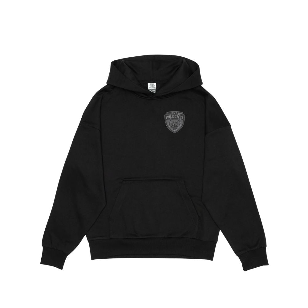 Wildcats Unisex Drop Shoulder Hoodie - Embroidered Tone on Tone Left Chest Logo