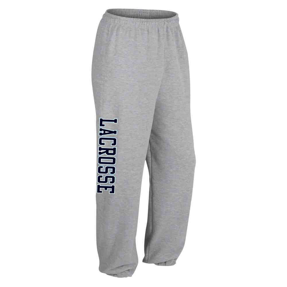 Athletic Grey Lacrosse Sweatpants - Adult