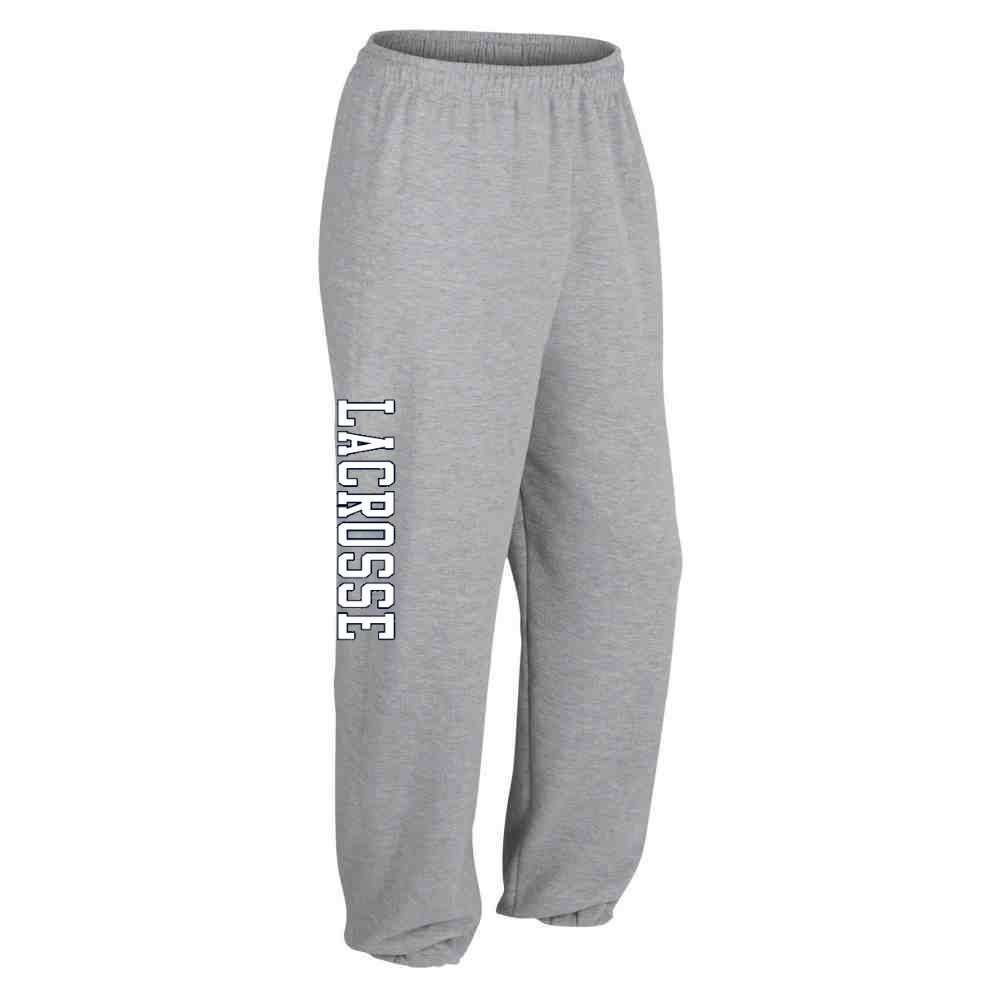 Athletic Grey Lacrosse Sweatpants - Adult